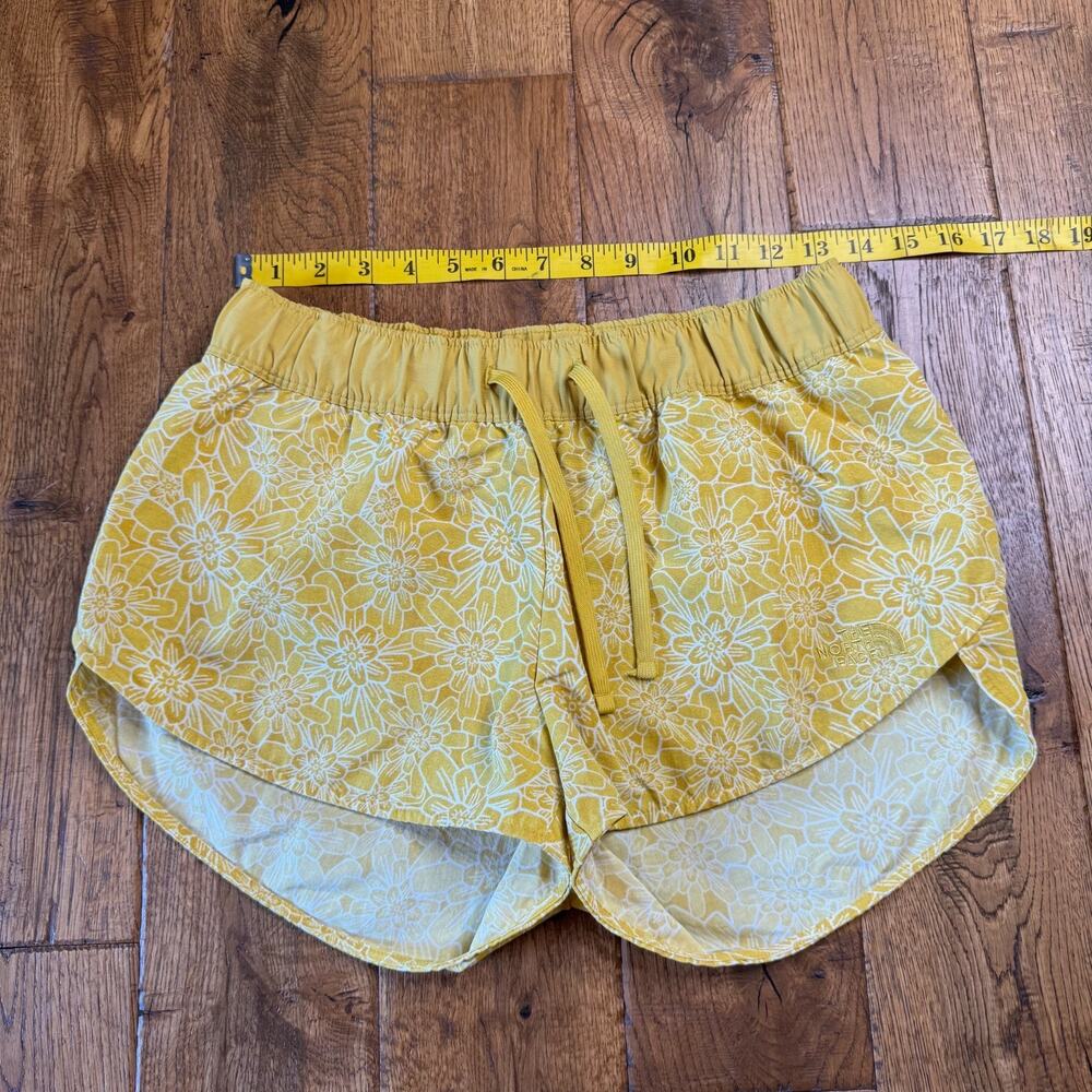 The North Face Womens Class V Mini Floral Print Yellow Nylon Athletic Shorts S - Picture 3 of 6